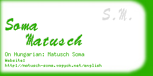 soma matusch business card